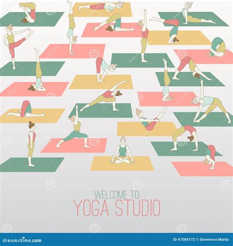 Yoga Studio Stock Vector Illustration Of Meditation 47584172