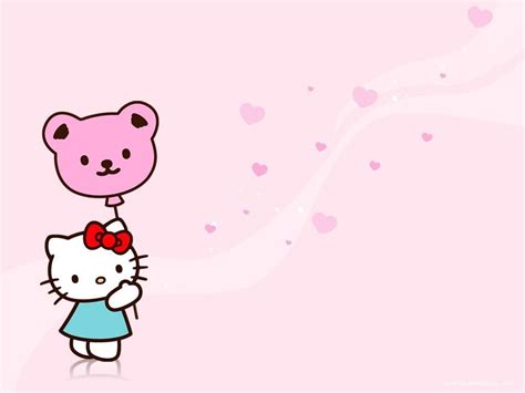 Wallpaper Id 1016652 Hello Cute Kitty Art Pink Dress Hello