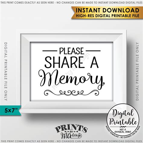 Check spelling or type a new query. Share a Memory Sign, Share Memories, Please Write a Memory Card, Graduation, Birthday Party ...