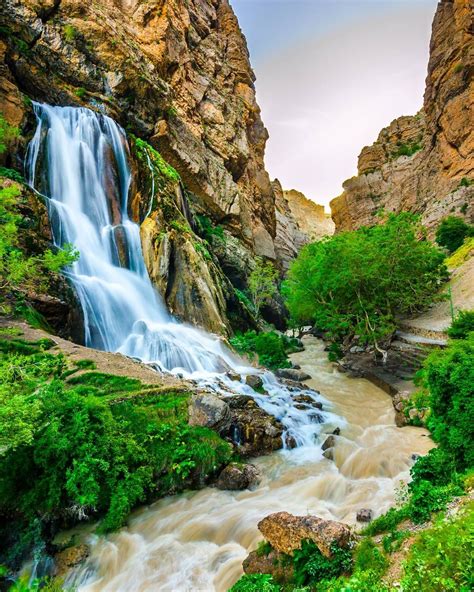 Ab Sefid Waterfall Eligodarz Lorestan Iran Persian آبشار آب سفيد
