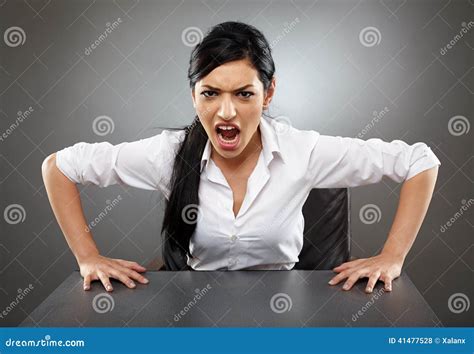 Angry Businesswoman Stock Photo Image Of Emotional Emotion 41477528