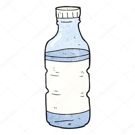 Botella de plástico azul en estilo de dibujos animados plana con gotas de agua. Dibujos: botellas de agua | botella de agua de dibujos ...