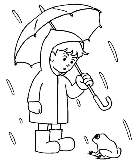 Rain Falling Coloring Pages Coloring Pages
