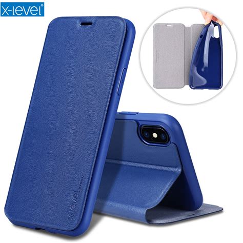 X Level Flip Case For Iphone X Xs Max Shockproof Luxury Leather Ultra
