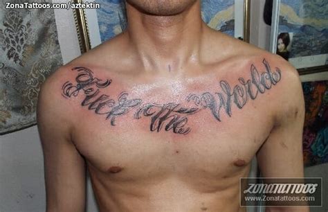 Tattoos For Men On Chest Lettering