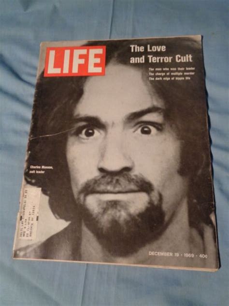 Charles Manson December 19 1969 Life Magazine The Love And Terror Cult