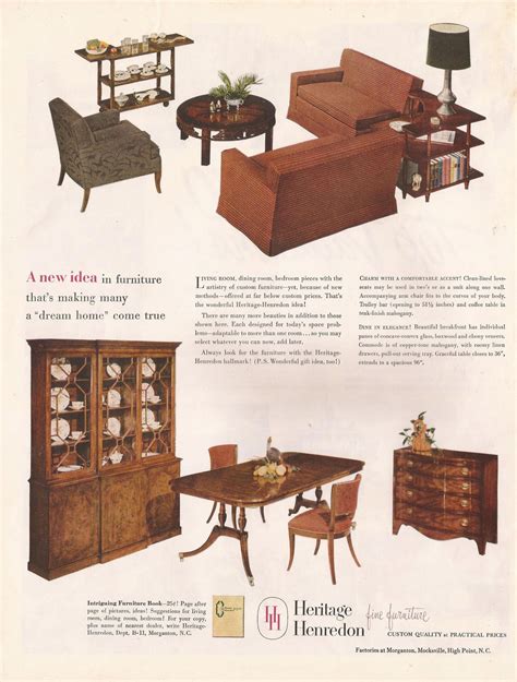Heritage Henredon Furniture Ad From Holiday Magazine November 1951