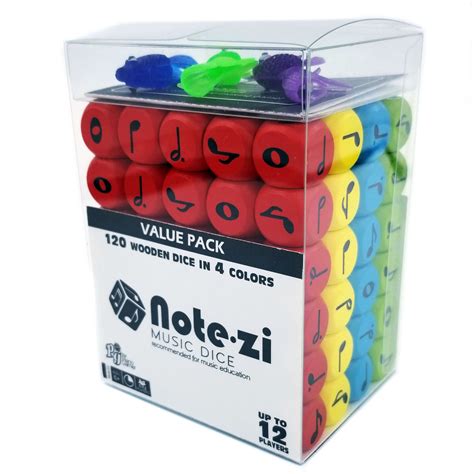 Note∙zi Wooden Music Dice Value Pack
