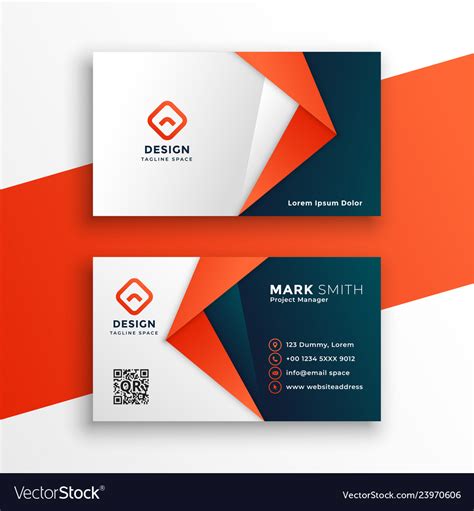 Professional Business Card Template Design Vector Image