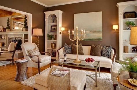 Brown living room decorating ideas with white furniture | Decolover.net