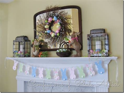 Confessions Of A Plate Addict My Whimsical Easter Mantel