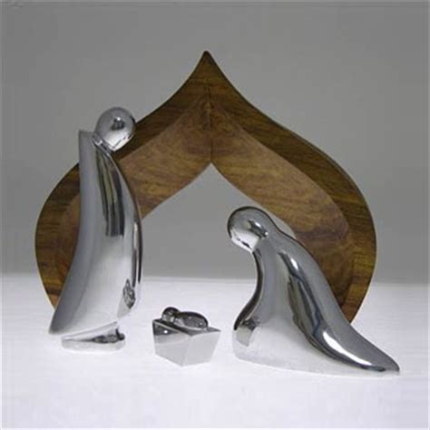 Christ, the saviour, is born! Nambe Nativity Scene: All is Calm, All is Bright - Holiday ...