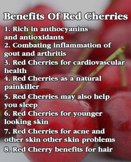 Cherries Health Benefits Health Health And Nutrition Holistic Nutrition