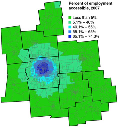 The Decline In Access To Jobs And The Location Of Employment Growth In