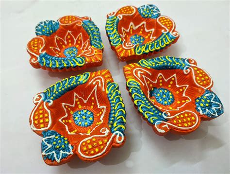 Buy Sar Crafts Diwali Diyas For Decoration Large Size Clay Diyas