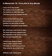 In Memoriam 16: I Envy Not In Any Moods Poem by Alfred Lord Tennyson ...