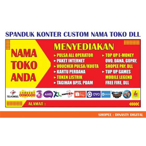 Jual Banner Spanduk Konter Pulsa Shopee Indonesia