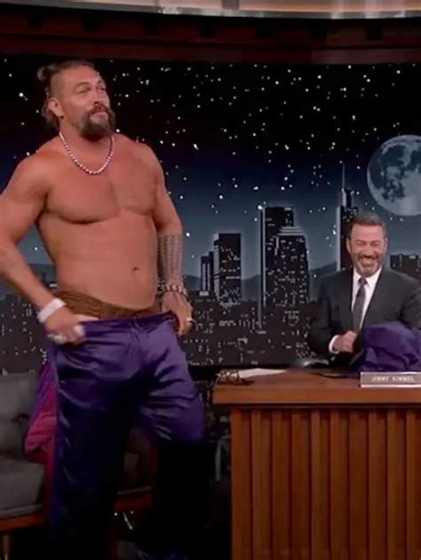 Jason Momoa Strips Near Naked On Jimmy Kimmel Live Herald Sun