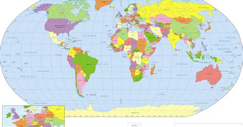 Mapa Mundi Mapa Do Mundo Ou PlanisfÉrio Geografia Total