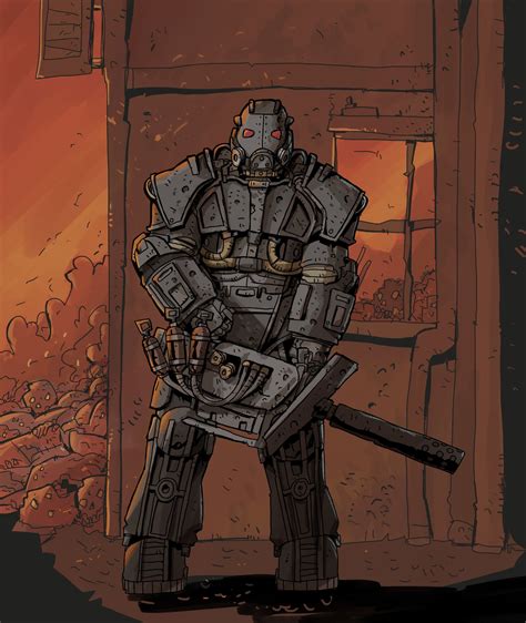 호우자 On Twitter Fallout Concept Art Fallout Fan Art Power Armor