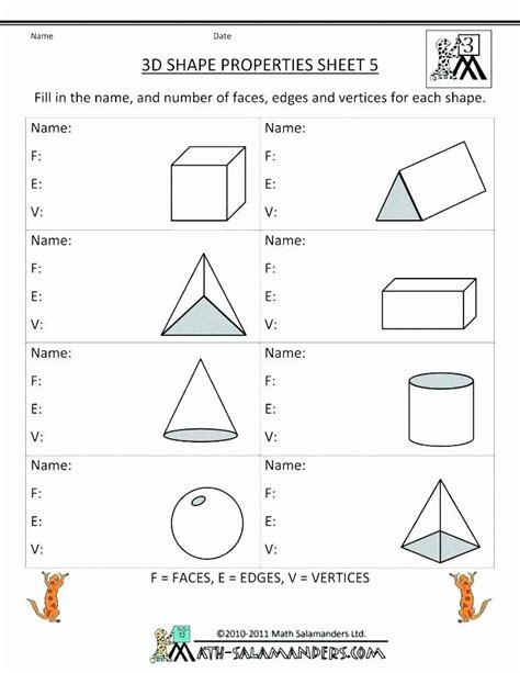 You can do the exercises online or download the worksheet as pdf. 3d Shapes Worksheet for Kindergarten Grade Geometry ...