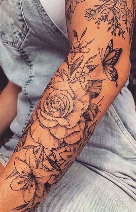 Pin Tätowierung Auf Dem Arm In 2020 Floral Tattoo Sleeve Arm Tattoos