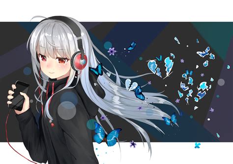 Download 4093x2894 Anime Girl Crying Tears White Hair Heterochromia