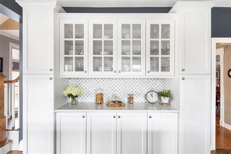 White Shaker Kitchen Cabinets With Glass Doors Glass Designs