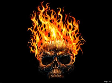 Flaming Skull Rich Image And Wallpaper