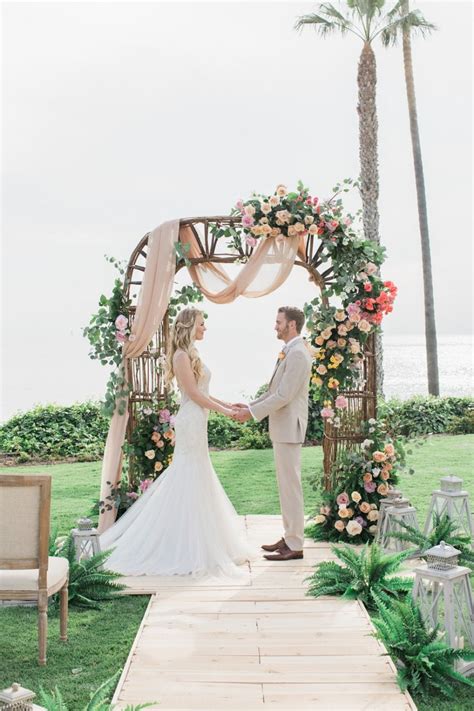 we re california dreaming over this colorful oceanfront wedding oceanfront wedding beach