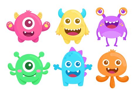Cute Monsters Vector. Choose from thousands of free vectors, clip art ...