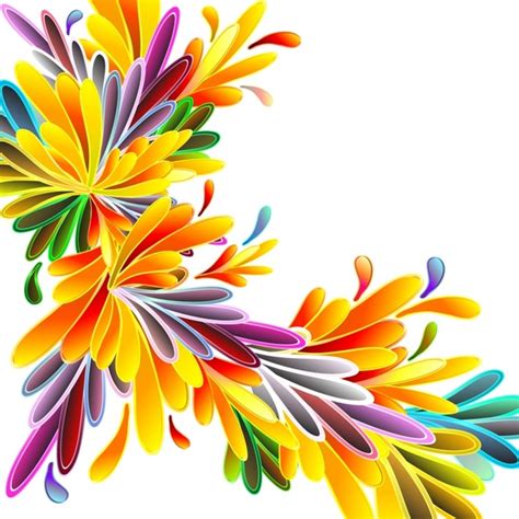 Flowers Background Bright Colorful Modern Design Vectors Graphic Art
