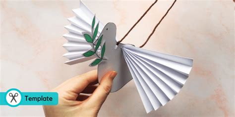 Dove Paper Craft Activity Dove Template Teacher Made