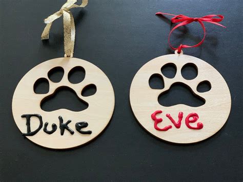 Dog Ornament, Paw Ornament, Christmas Paw Ornament | Paw ornament, Dog christmas ornaments, Dog ...