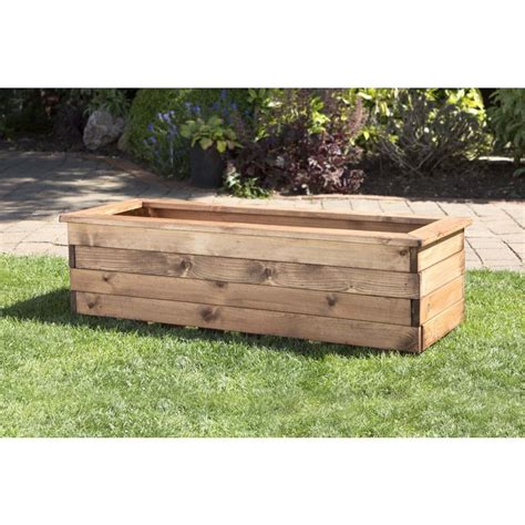 Large Wooden Trough Wooden Planters Busy Bee Garden Centre