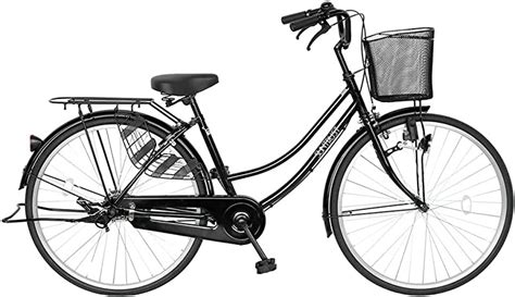 Amazon サントラストsuntrust 自転車 ママチャリ 26インチ ギアなし かご ライト 鍵 標準搭載 ブラック