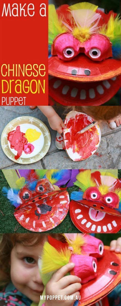 Kids Craft Chinese New Year Dragon Puppet My Poppet Makes Chinese