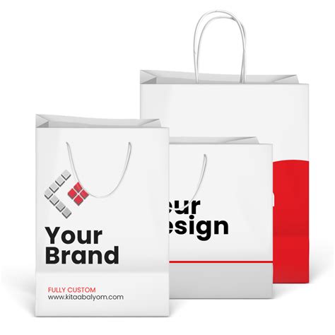 Design Custom Paper Bags Size Style Design Printing Colors