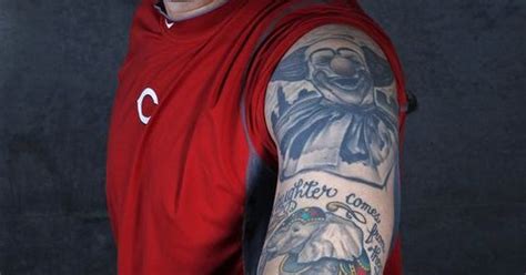 Reds Trevor Bell Tattoo Honors Grandpa Bozo The Clown
