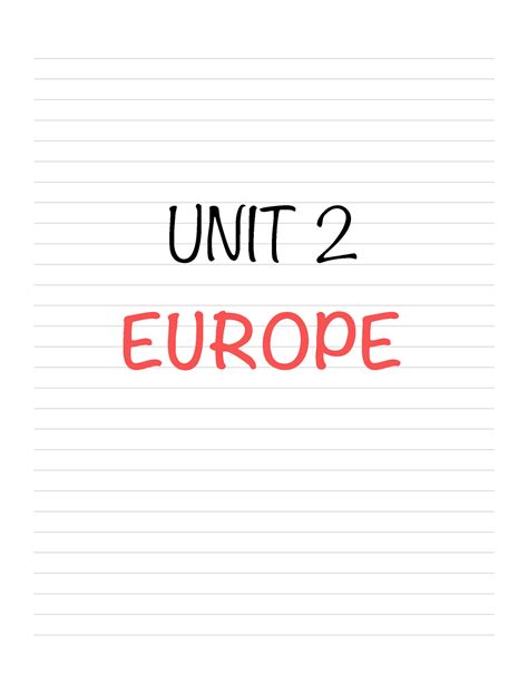 World Geography Unit 2 Unit 2 Europe Southern Europe Was Impacted By