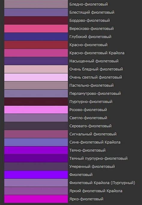 Оттенки фиолетового цвета | Оттенки фиолетового, Палитра, Фиолетовые цветовые схемы