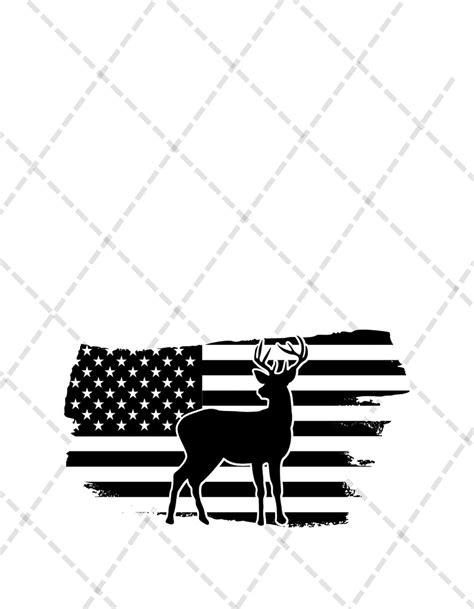Buck And Tattered American Flag Svg Png  Etsy