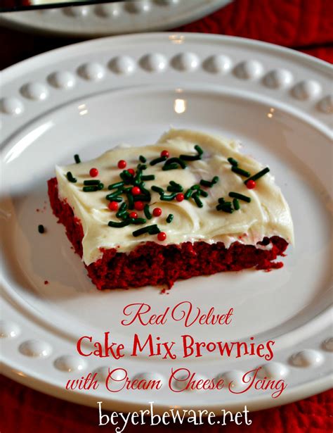 Red velvet cake is the showstopper of the cake world. Red Velvet Cake Mix Brownies with Cream Cheese Icing ...