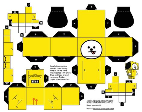 Chimmy Bt21 Cubeecraft By Sugarbee908 On Deviantart Manualidades