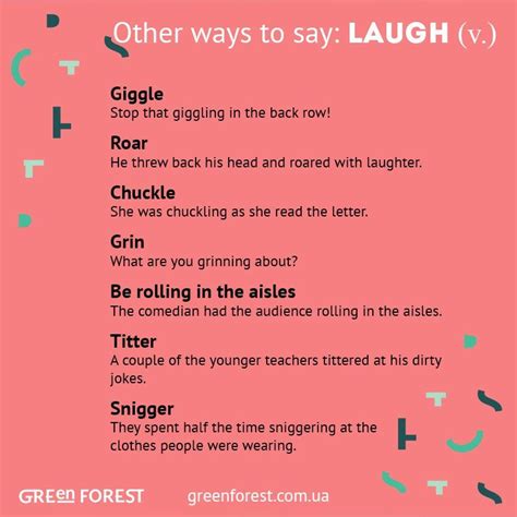 Other Ways To Say Laugh Apprendre Langlais Vocabulaire Anglais