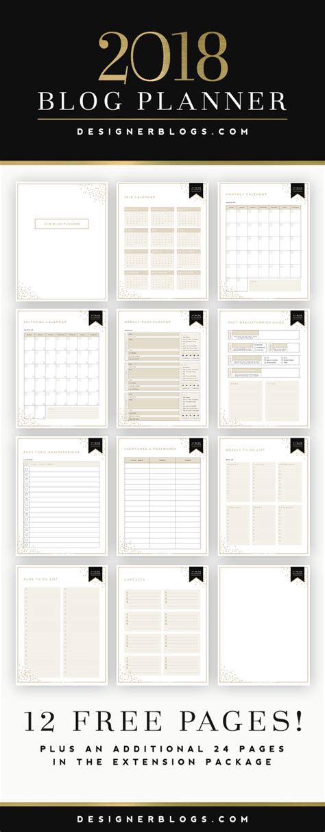 Ultimate Blog Planner Free Printable Designer Blogs Blog Planner