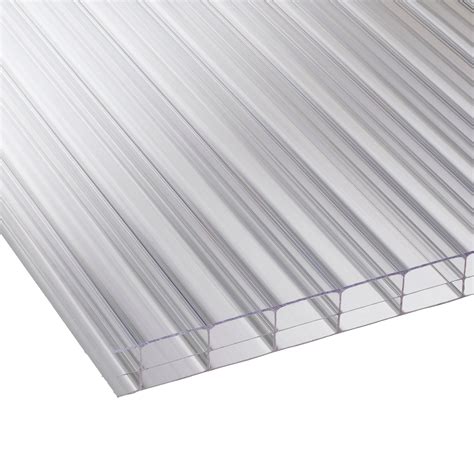 Clear Multiwall Polycarbonate Roofing Sheet 3m X 700mm Pack Of 5