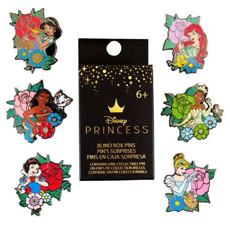 Disney Loungefly Blind Box Pins Disney Princess Floral Tattoo