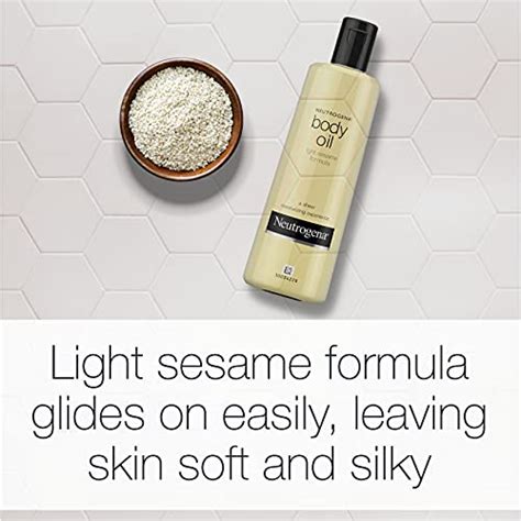 neutrogena body oil light sesame formula dry skin moisturizer and hydrating body massage oil for