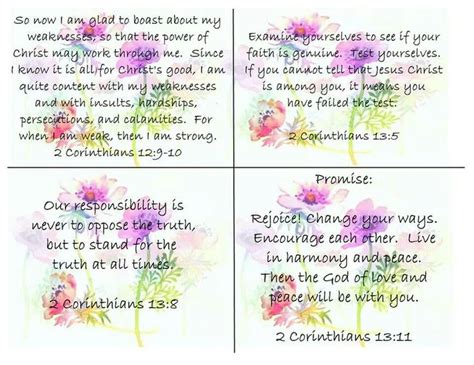 Four Cards With Flowers And The Words God Will Give Us Peace To Those